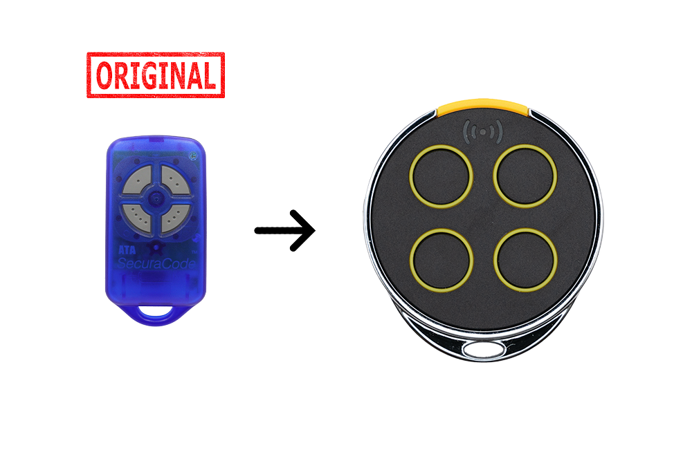 ATA PTX4 Compatible Universal Cloning Remote Yellow - NSD SMART