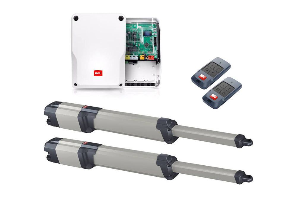 BFT Kustos BT B40 Double Swing Gate Motor Kit with Remotes - NSD SMART