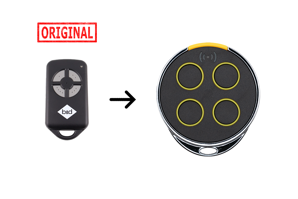 B&D PTX4 Compatible Universal Cloning Remote Yellow - NSD SMART