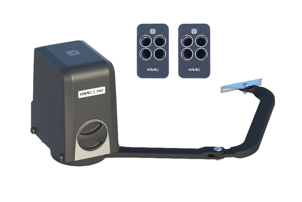 FAAC 392 Single Articulated Arm Gate Opener 24V Kit for Large Pillars - NSD SMART