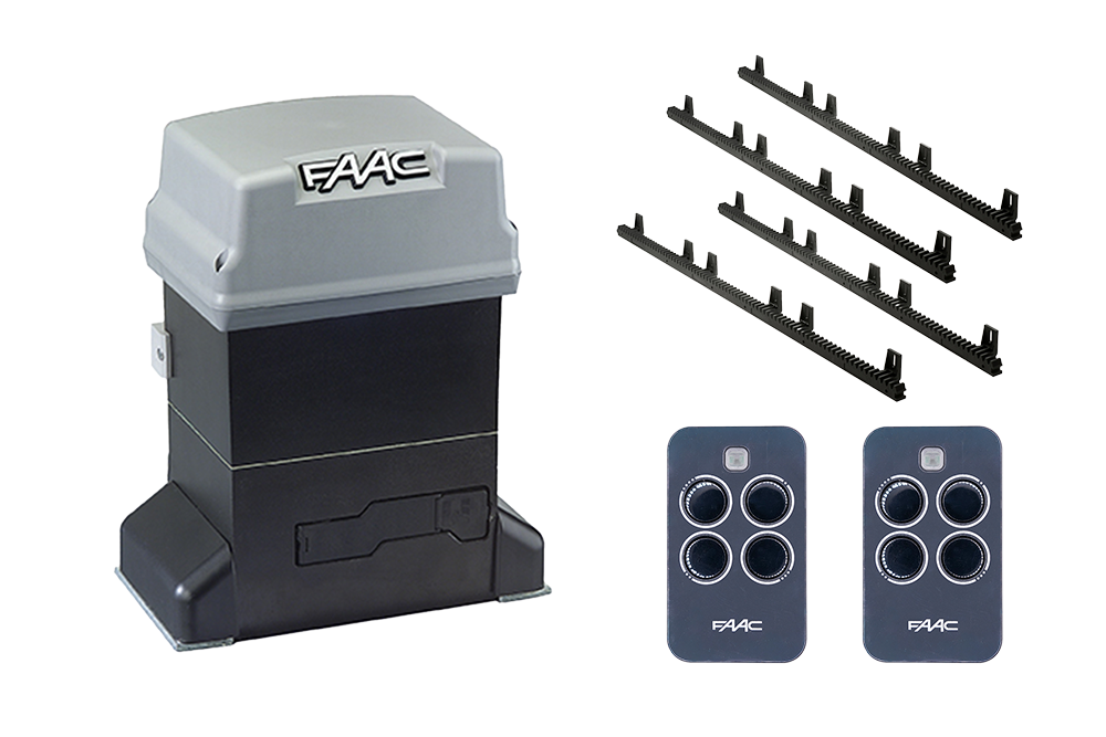 Heavy-duty FAAC 746 sliding gate motor kit for commercial use - NSD SMART