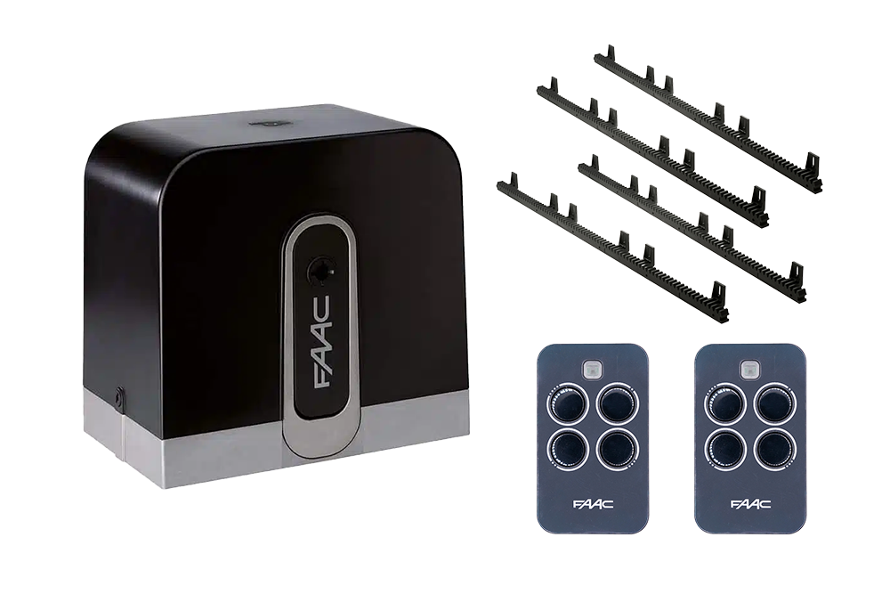 Complete FAAC C721 sliding gate automation kit with motor and accessories - NSD SMART