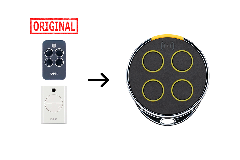 FAAC XT4 Compatible Universal Cloning Remote Yellow - NSD SMART