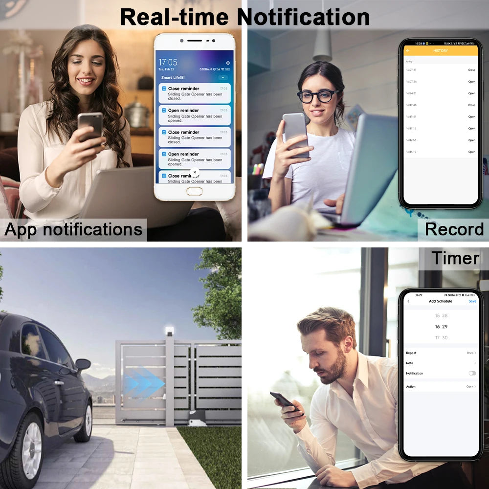 LoraTap mobile security notifications and real-time alert system for gate activity - NSD SMART