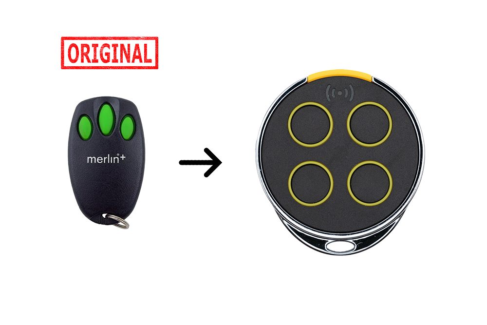 Merlin+ Compatible Universal Cloning Remote Yellow - NSD SMART