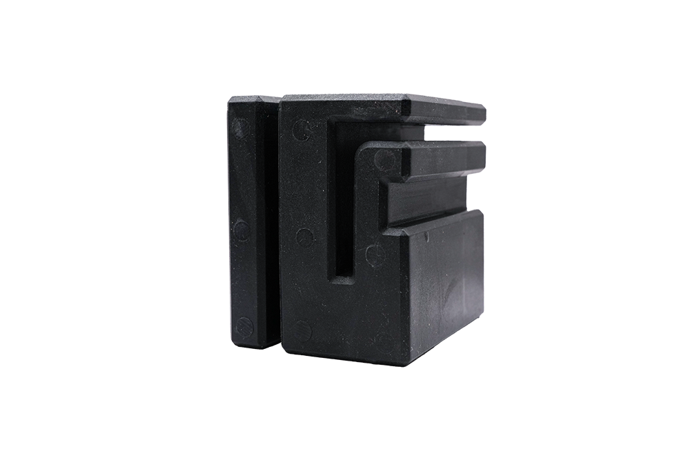 Sliding gate 75mm nylon guide block in black - Professional Grade - NSD SMART