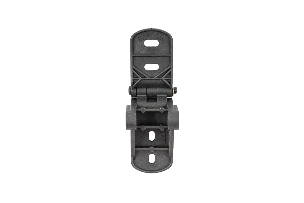 Side view of Steel-Line garage door nylon hinge - NSD SMART